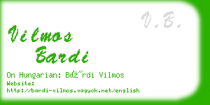 vilmos bardi business card